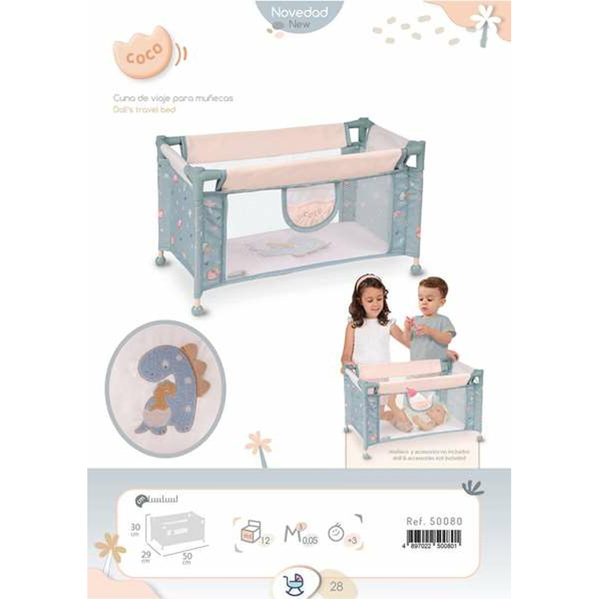 Resesäng för bebis Decuevas Coco 50 x 29 x 30 cm Blå - 6