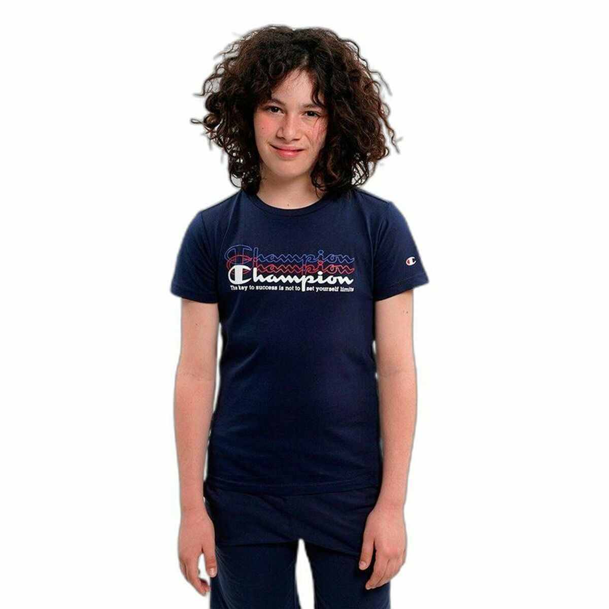 T-shirt med kortärm Barn Champion Crewneck  Blå - 10