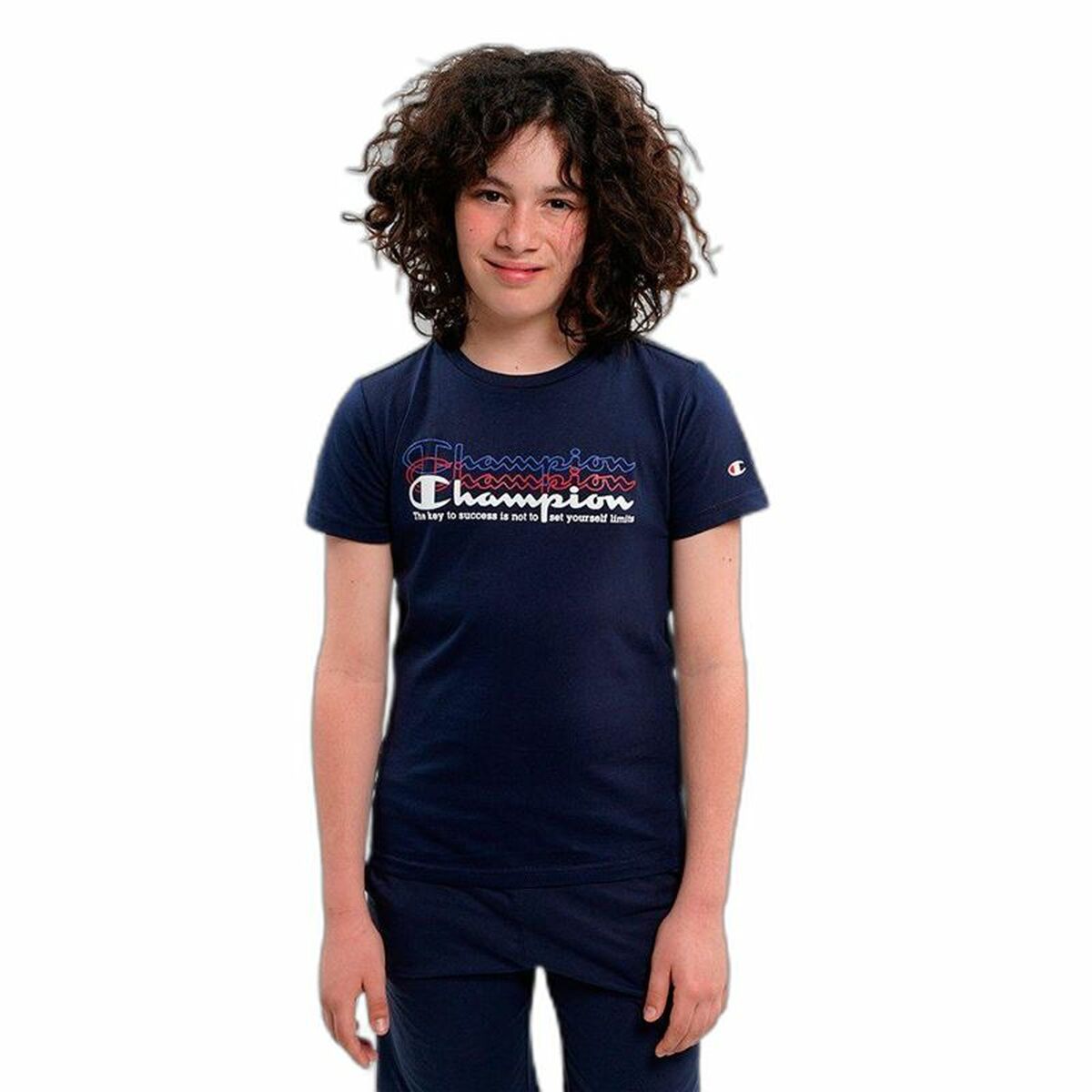 T-shirt med kortärm Barn Champion Crewneck  Blå - 5