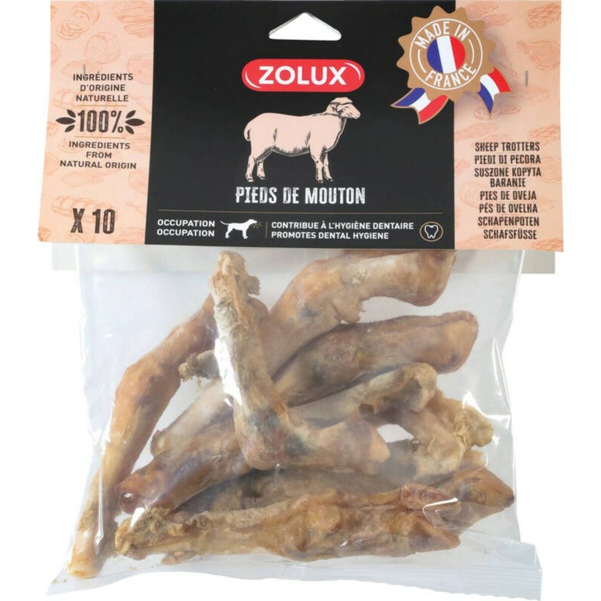 Tuggleksak för hundar Zolux Sheep leg 500 g