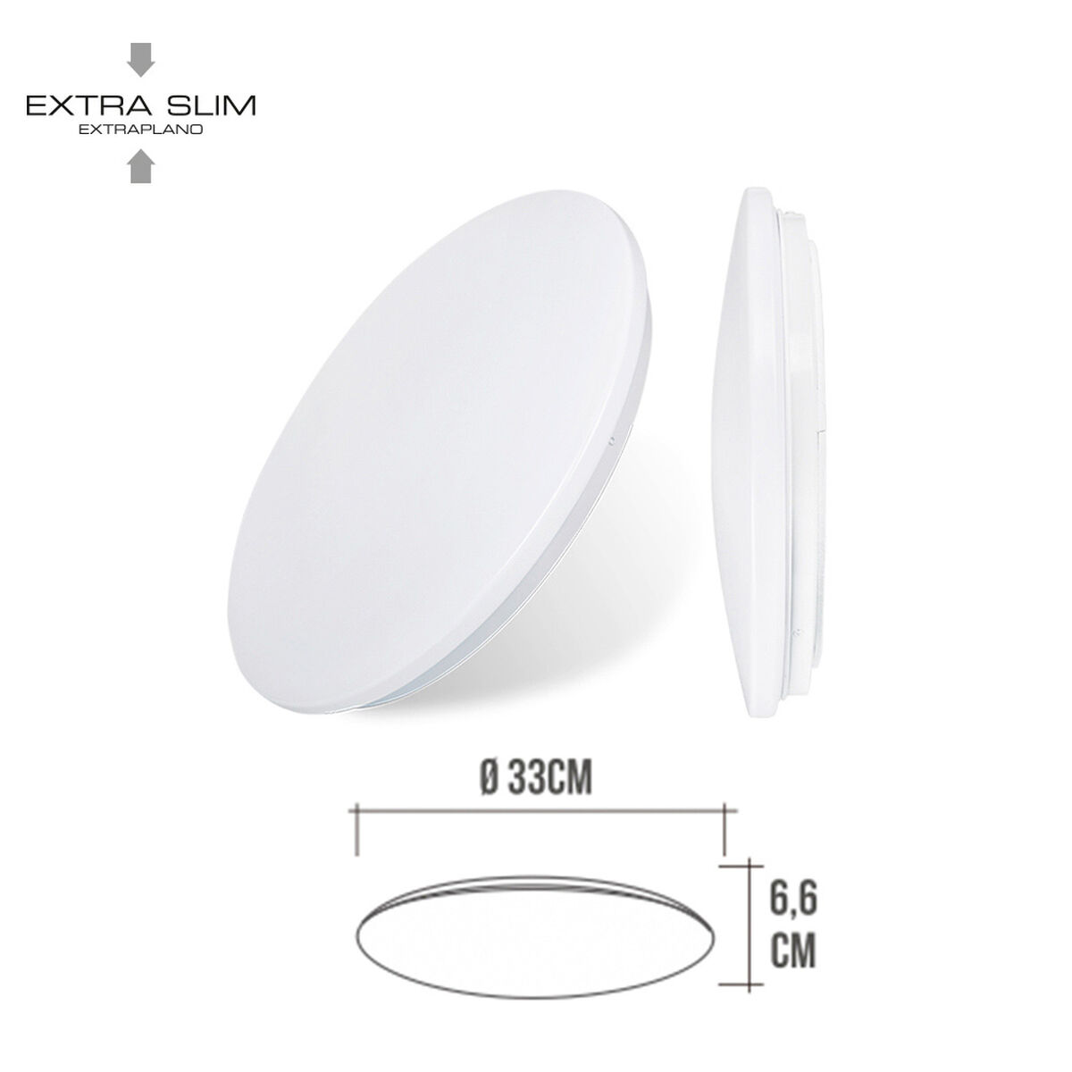 Infälld taklampa/vägglampa med LED EDM 32518 Polymer 18 W 82 W (6500 K) - 3