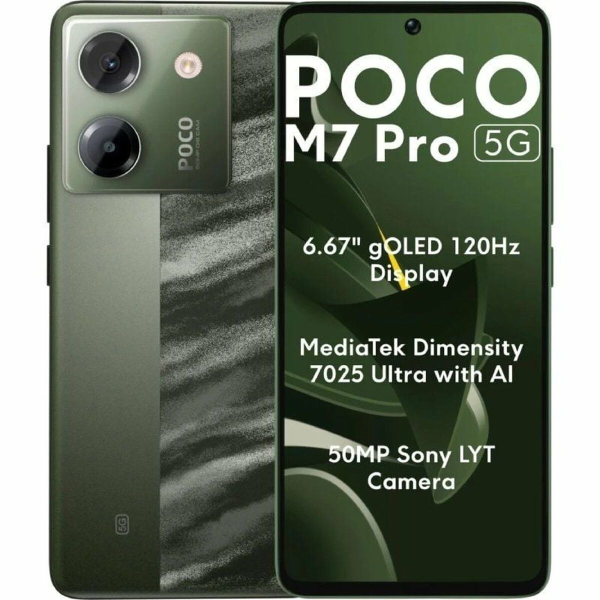 Smartphone Xiaomi POCO M7 Pro Octa Core 8 GB RAM 256 GB Grön 6,67"