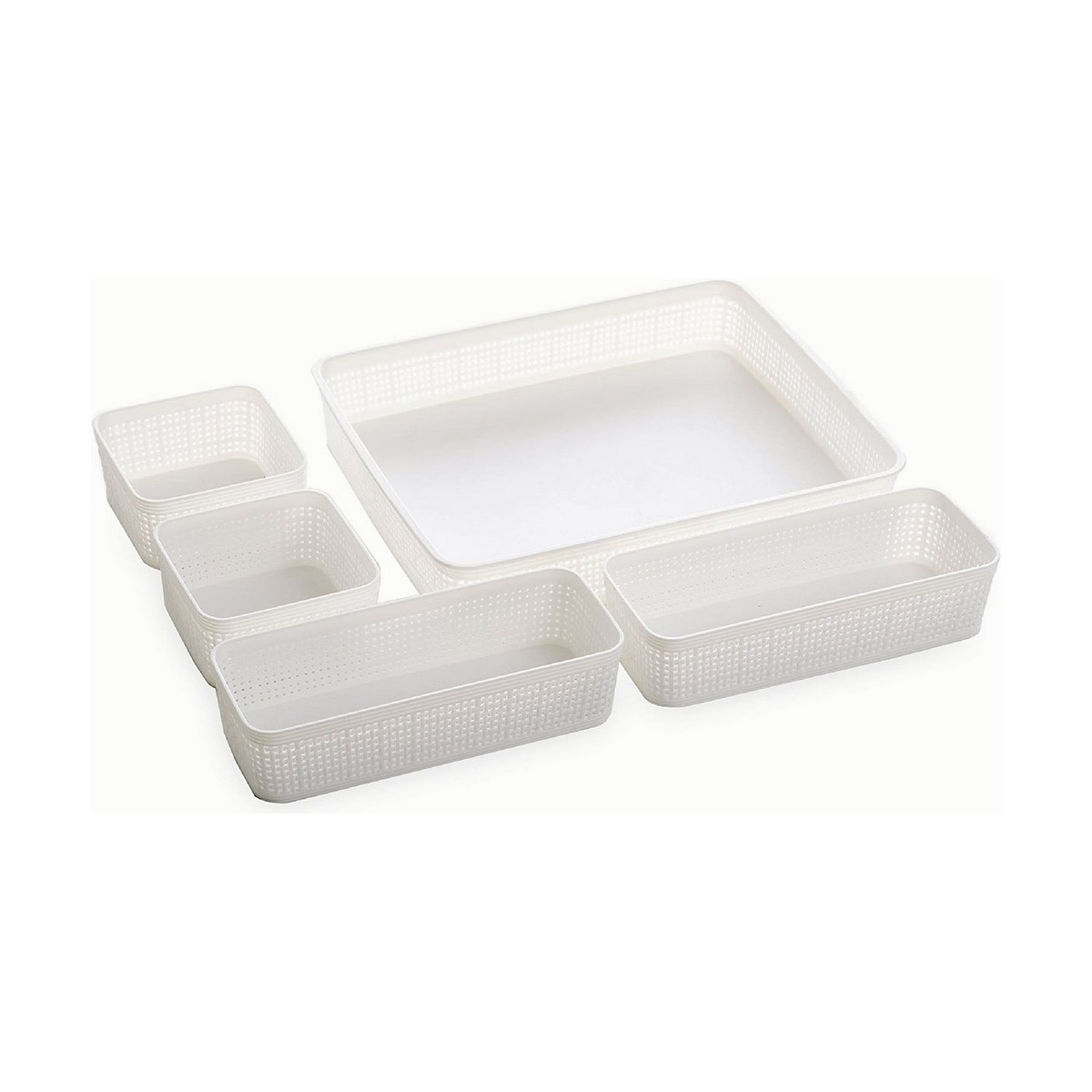 Multifunktionell korg Dem Plast 34 x 28 x 6 cm 5 Delar (5 antal) - 4