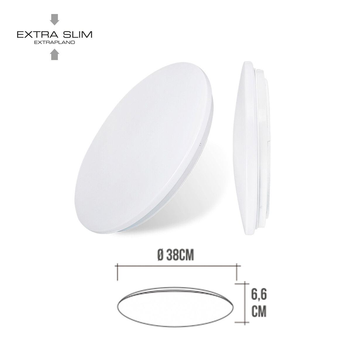 Infälld taklampa/vägglampa med LED EDM 32520 Polymer 100 W 150 W 24 W (6500 K) (6400 K) - 3