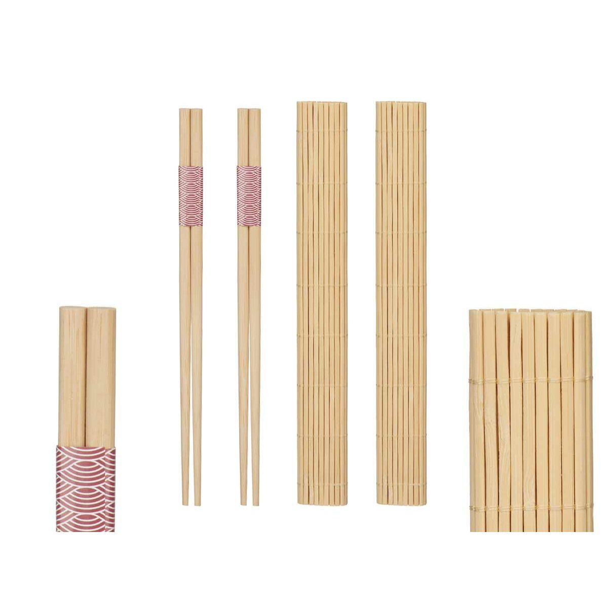 Sushiset Kinvara Trä Bambu 24 x 18 cm 24 x 0,5 x 0,5 cm 4,5 x 24 x 2,5 cm (24 antal) - 5