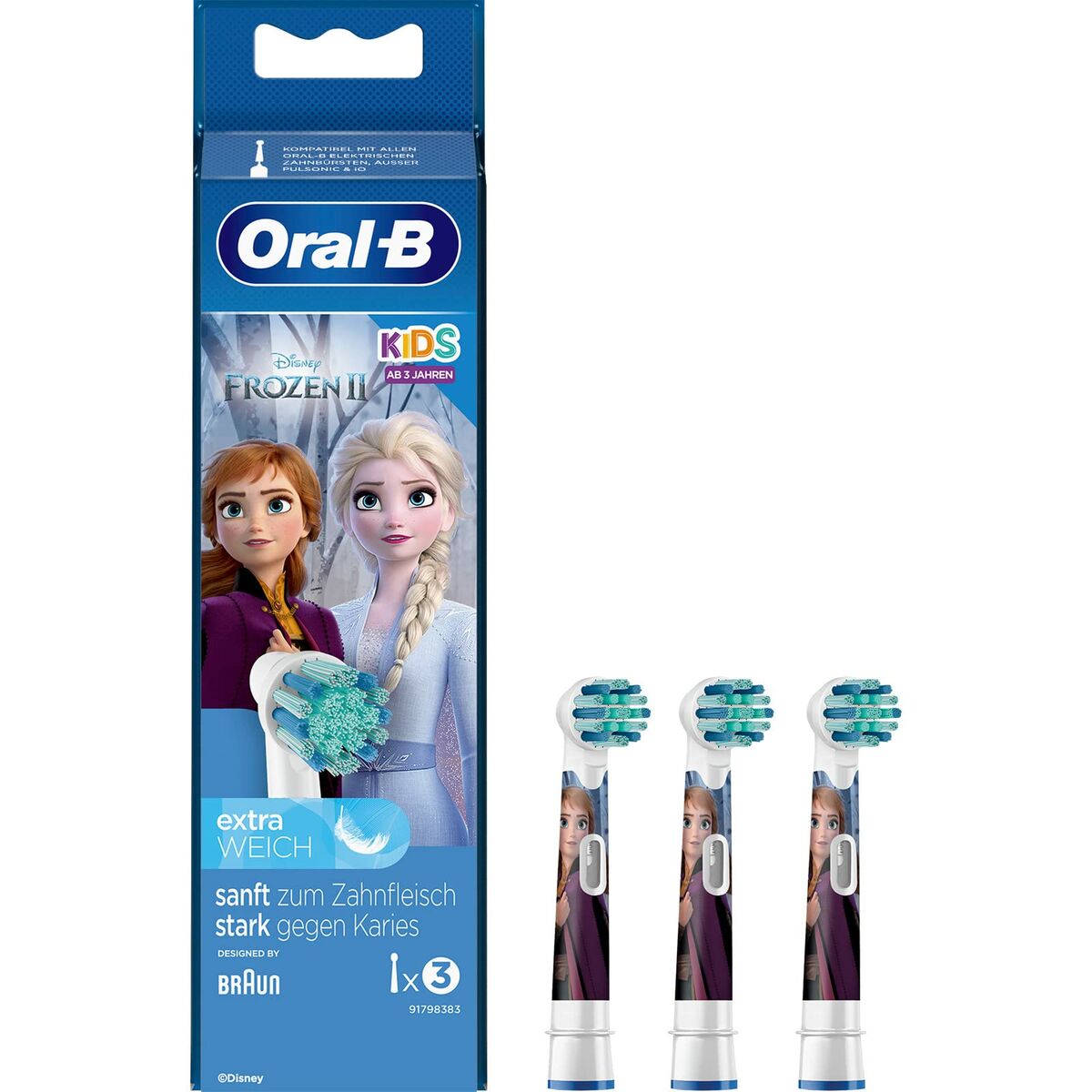 Tandborsthuvud Oral-B Stages Power Frozen 3 antal - 2