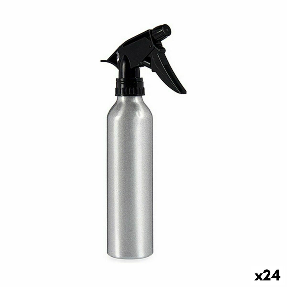 Sprejflaska Svart Silvrig Aluminium 300 ml (24 antal) - 3