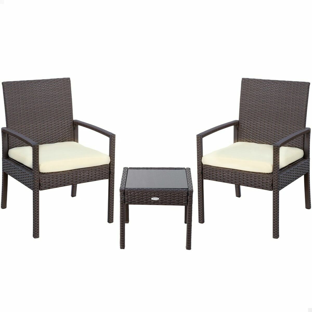 Set med bord och 2 fåtöljer Aktive 54,5 x 56 x 79 cm