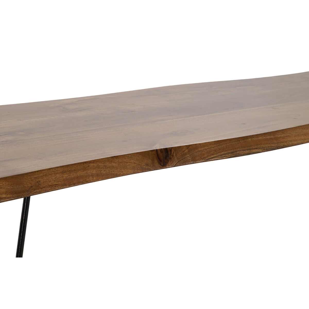 Bänk DKD Home Decor 160 x 46 x 46 cm Naturell Svart Ljusbrun Alpino - 5