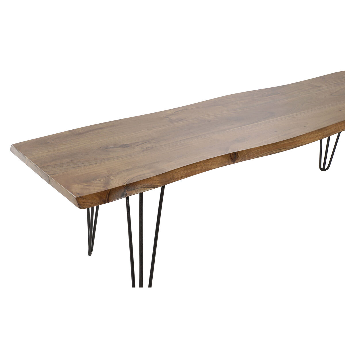 Bänk DKD Home Decor 160 x 46 x 46 cm Naturell Svart Ljusbrun Alpino - 3