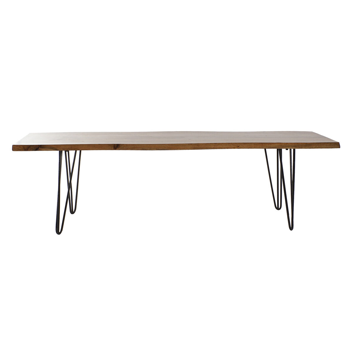 Bänk DKD Home Decor 160 x 46 x 46 cm Naturell Svart Ljusbrun Alpino - 4