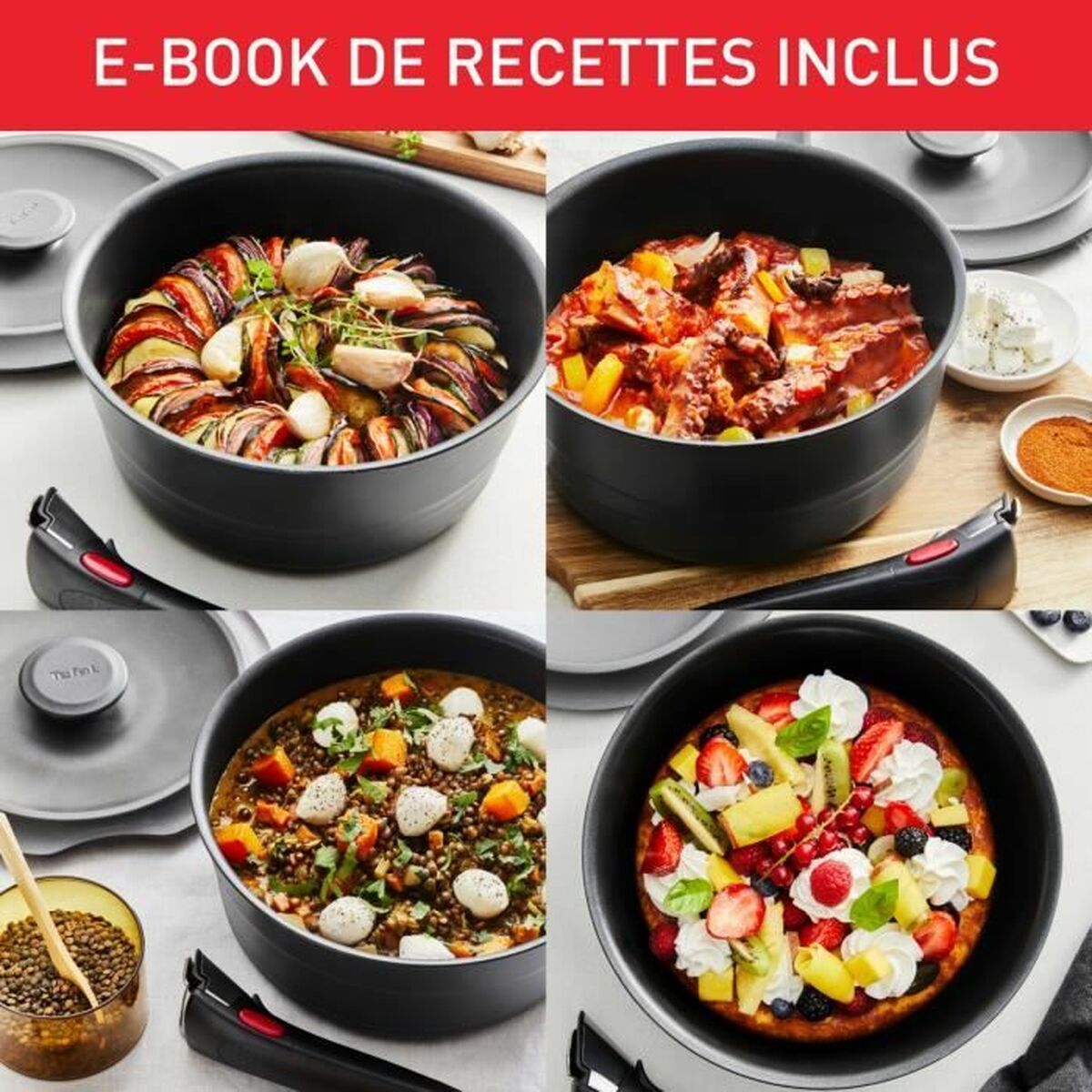 Kastrullset Tefal Ingenio Grå 6 Delar - 5