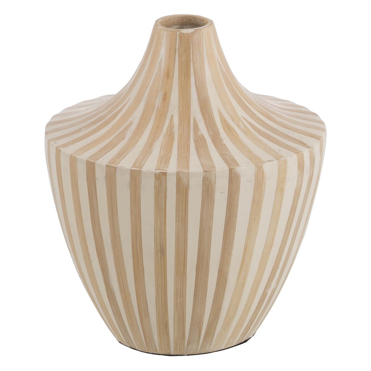 Vas Vit Beige Bambu 27 x 27 x 31 cm