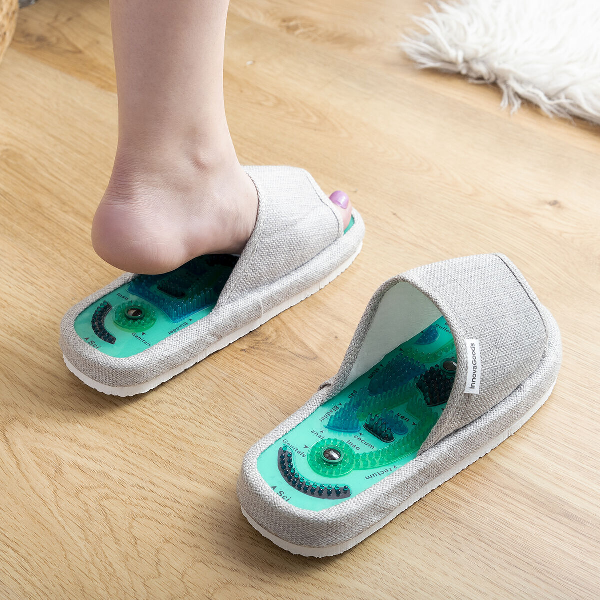 Magnetiska akupressur tofflor Massers InnovaGoods, Storlek: L/XL - 5