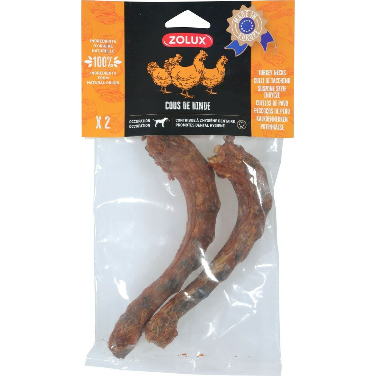 Tuggleksak för hundar Zolux Turkey neck 100 g