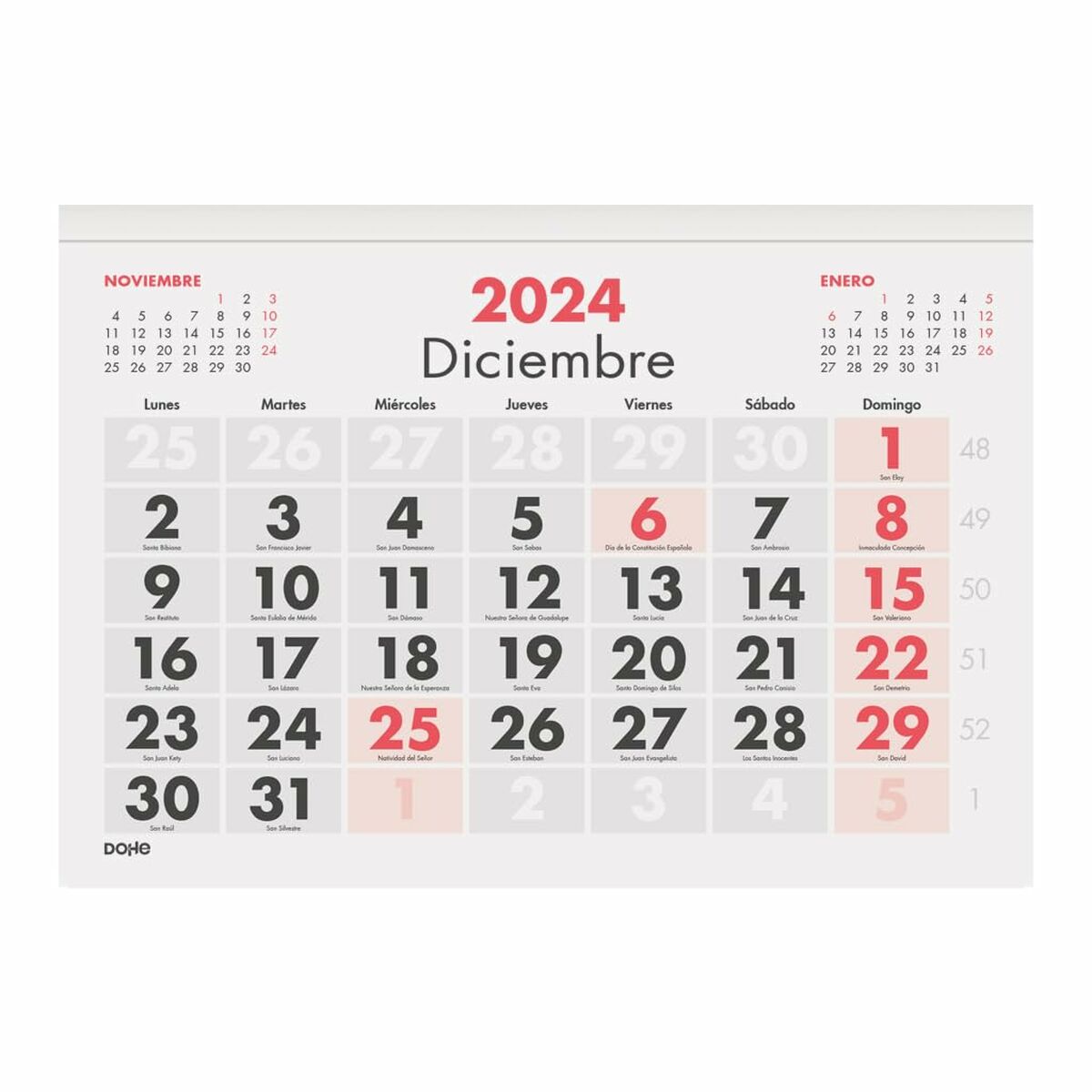 Skrivbordskalender DOHE Multicolour 30 x 21 cm 2025 - 2