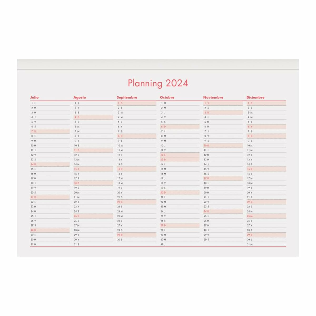 Skrivbordskalender DOHE Multicolour 30 x 21 cm 2025 - 4