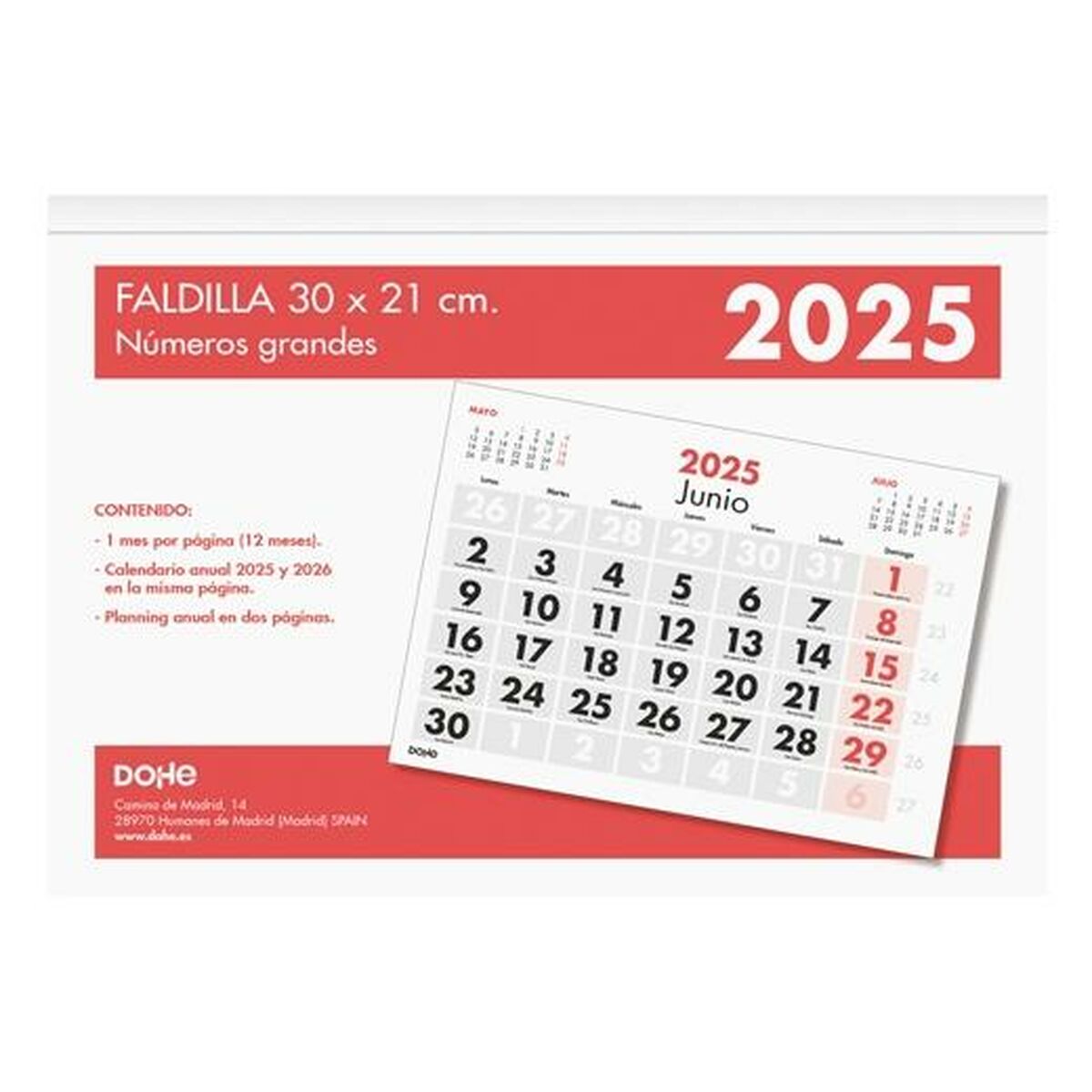 Skrivbordskalender DOHE Multicolour 30 x 21 cm 2025