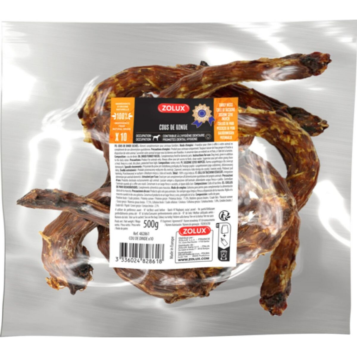 Tuggleksak för hundar Zolux Turkey neck 500 g