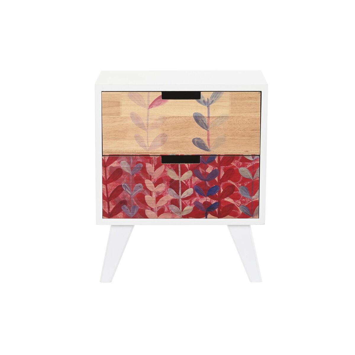 Nattduksbord DKD Home Decor Naturell Vit Gummi Rödbrun Paulowniaträ 40 x 30 x 48 cm - 22