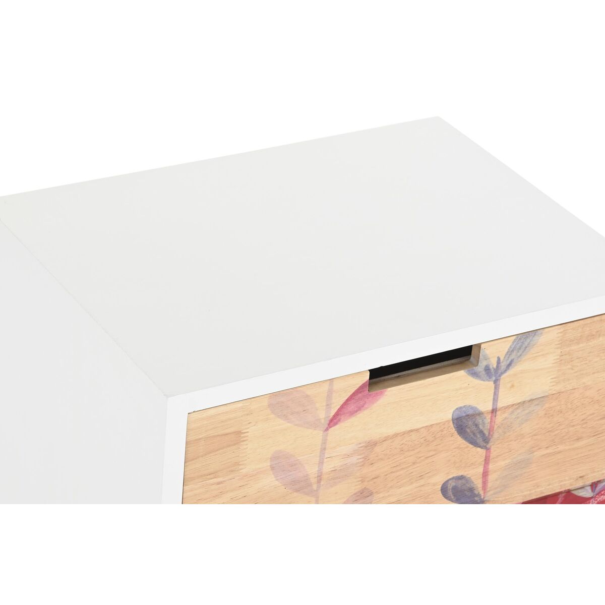 Nattduksbord DKD Home Decor Naturell Vit Gummi Rödbrun Paulowniaträ 40 x 30 x 48 cm - 20