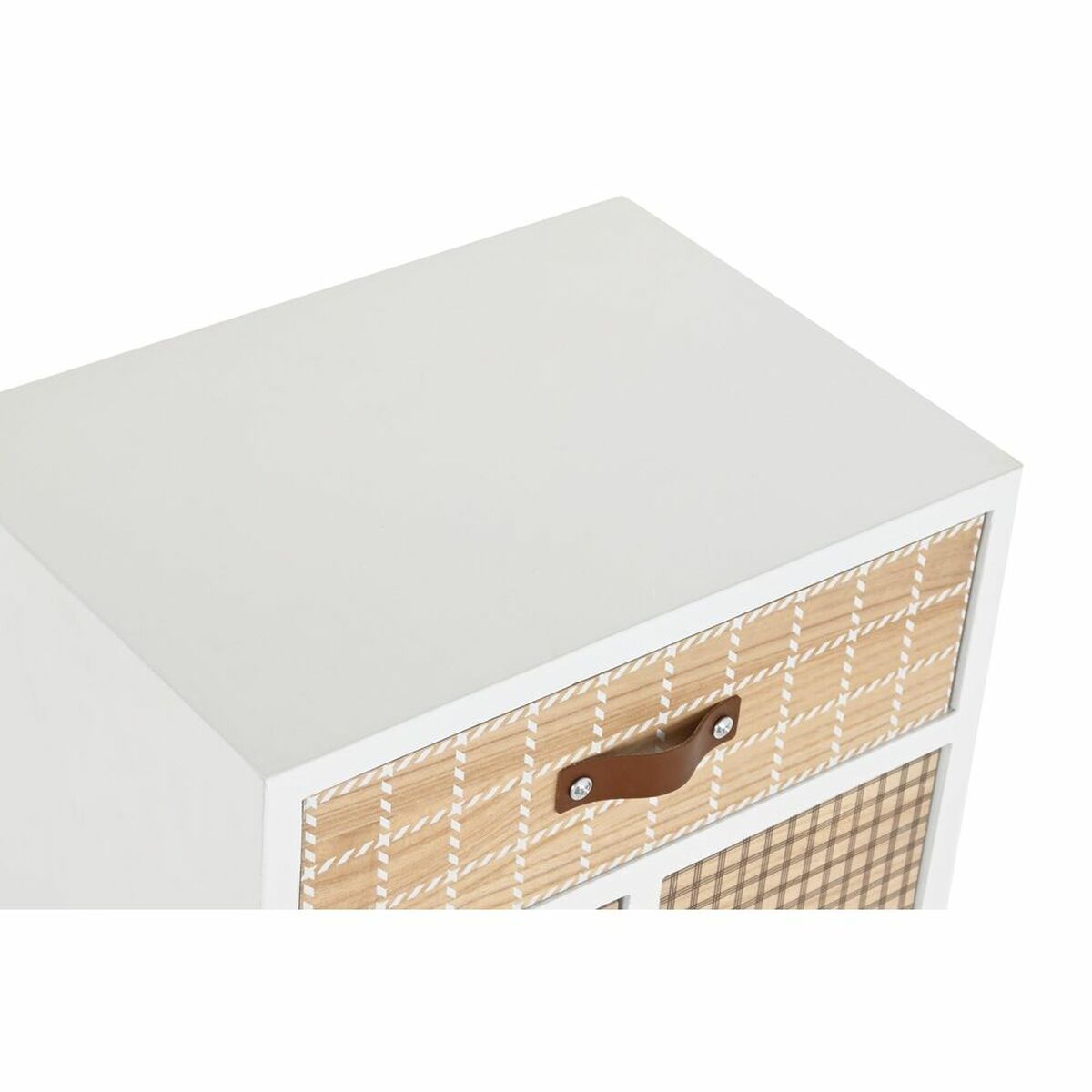Nattduksbord DKD Home Decor Naturell Vit Gummi Rödbrun Paulowniaträ 40 x 30 x 48 cm - 12