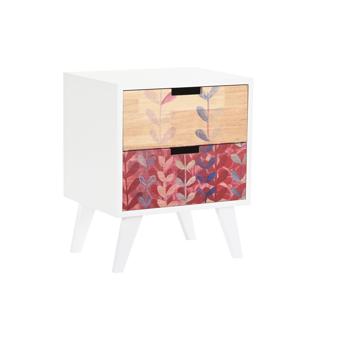 Nattduksbord DKD Home Decor Naturell Vit Gummi Rödbrun Paulowniaträ 40 x 30 x 48 cm - 19