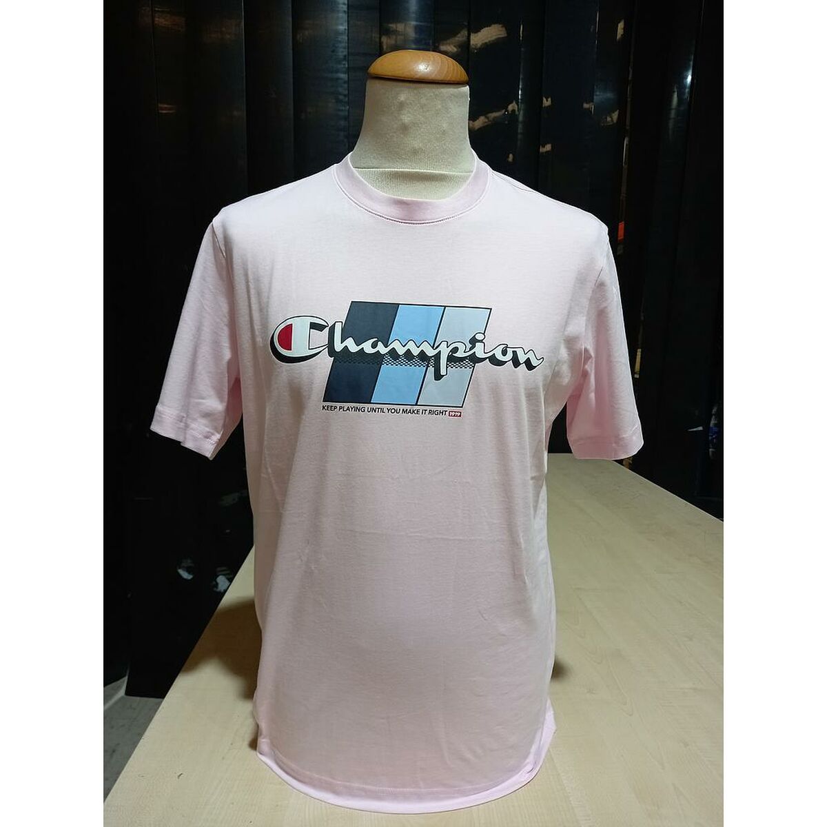 T-shirt med kortärm Herr Champion CHAMPION SS TEE 221219 BSP Rosa - 2