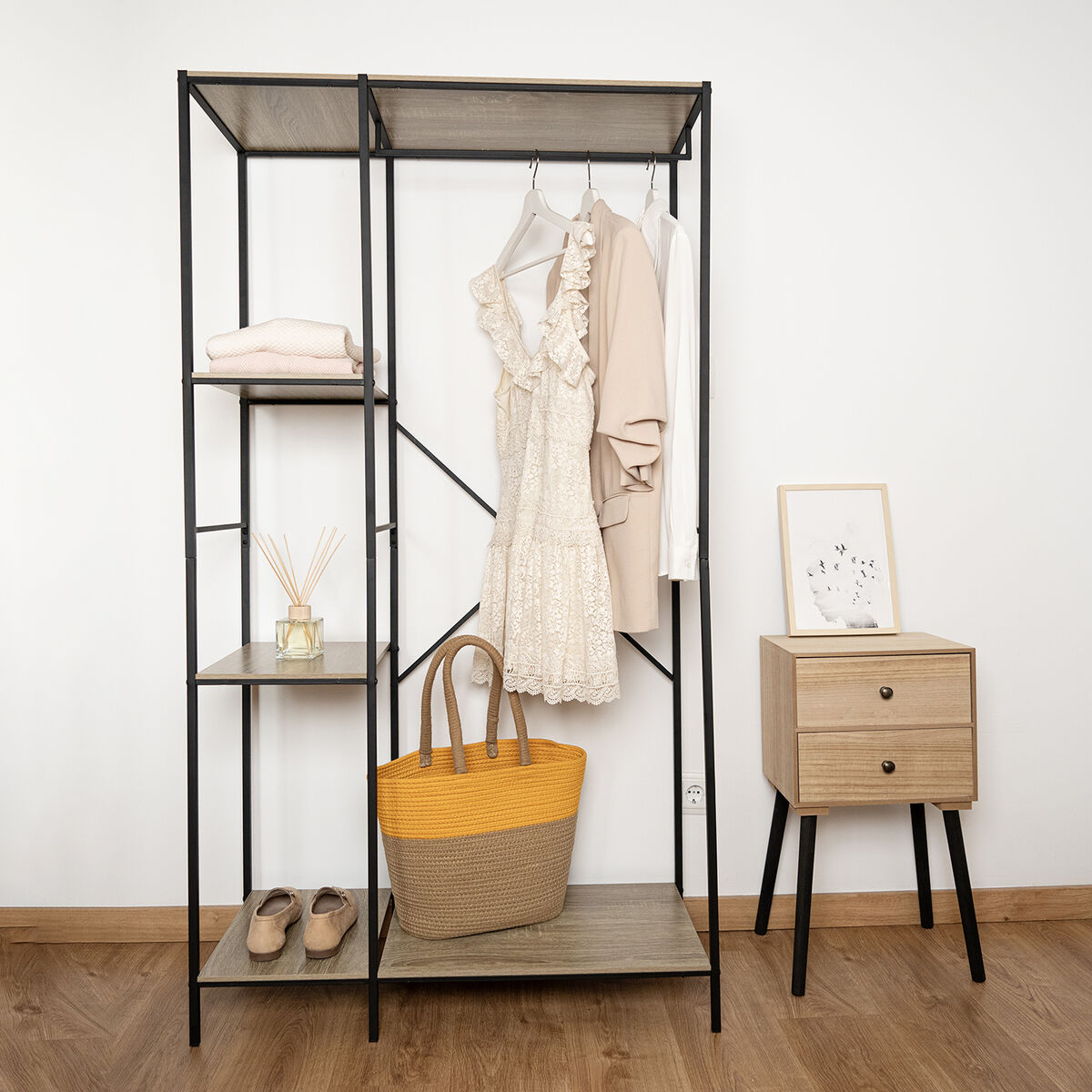 Hattställ Vinthera Moa Stål Svart 90 x 40 x 165 cm - 4