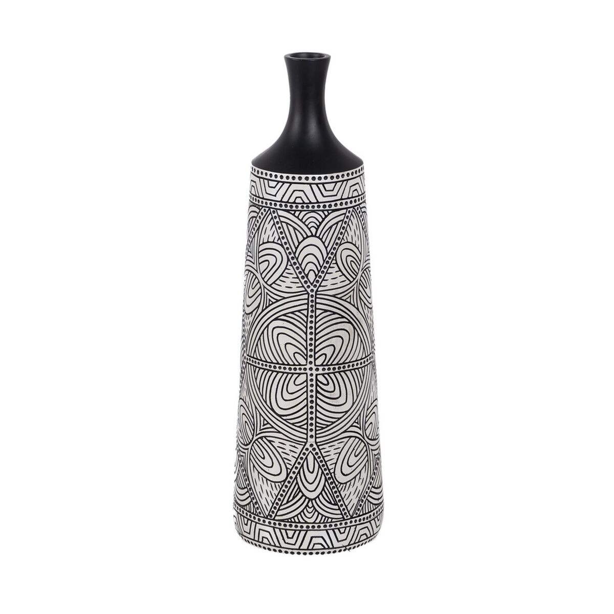 Vas Vit Svart Polyresin 19 x 19 x 64 cm