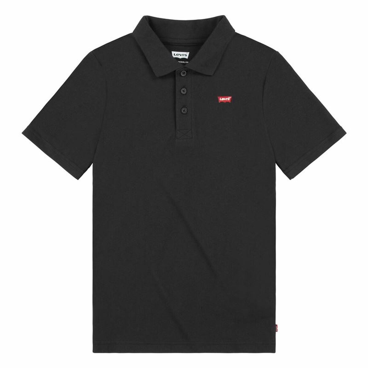 Polotröja kortärmad Barn Levi's Lvb Back Neck Tape Svart