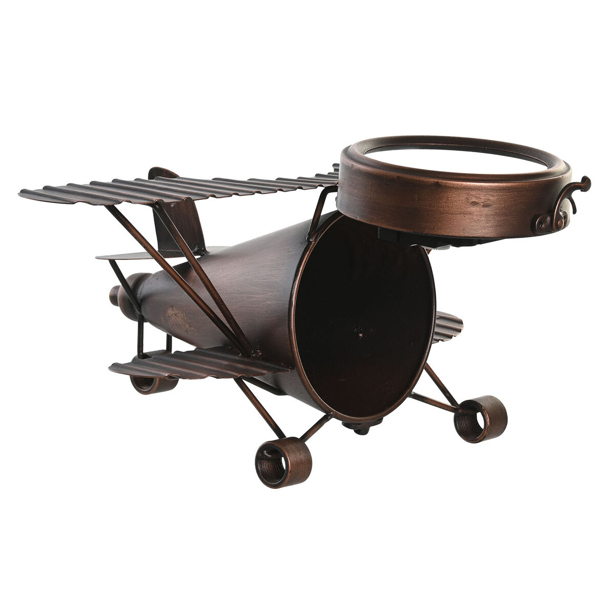 bordsklocka DKD Home Decor Gyllene Silvrig Flygplan (2 antal) - 3