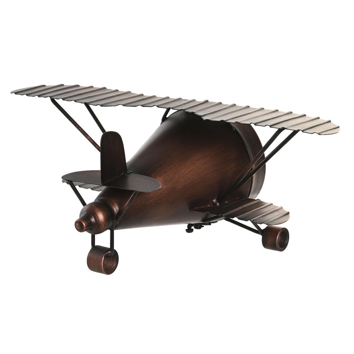 bordsklocka DKD Home Decor Gyllene Silvrig Flygplan (2 antal) - 4