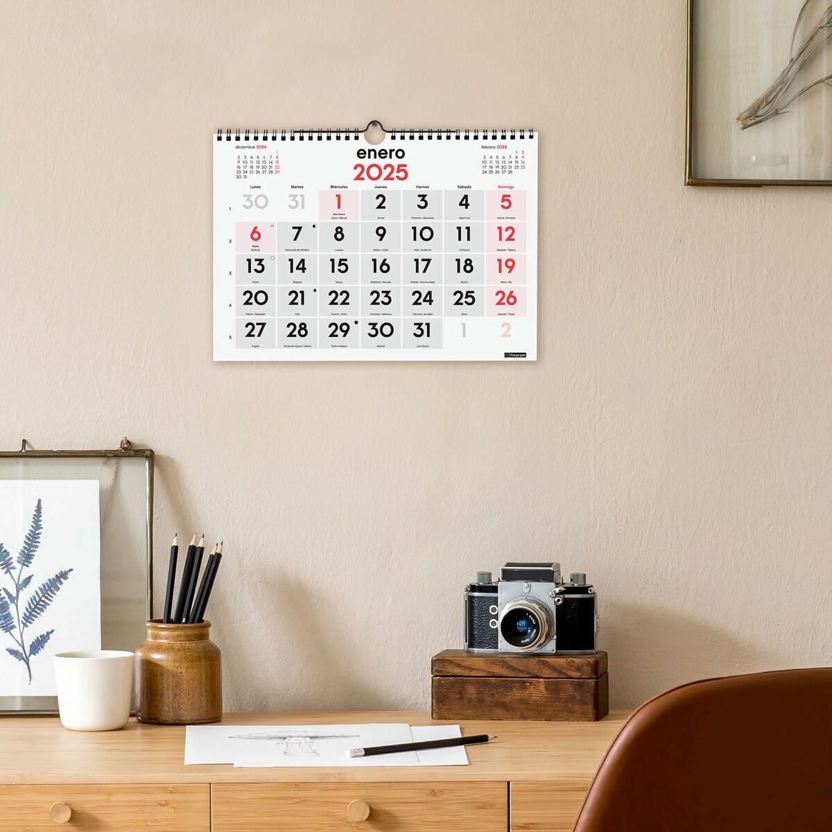 Väggkalender Finocam Papper 2025 30 x 21 cm - 3