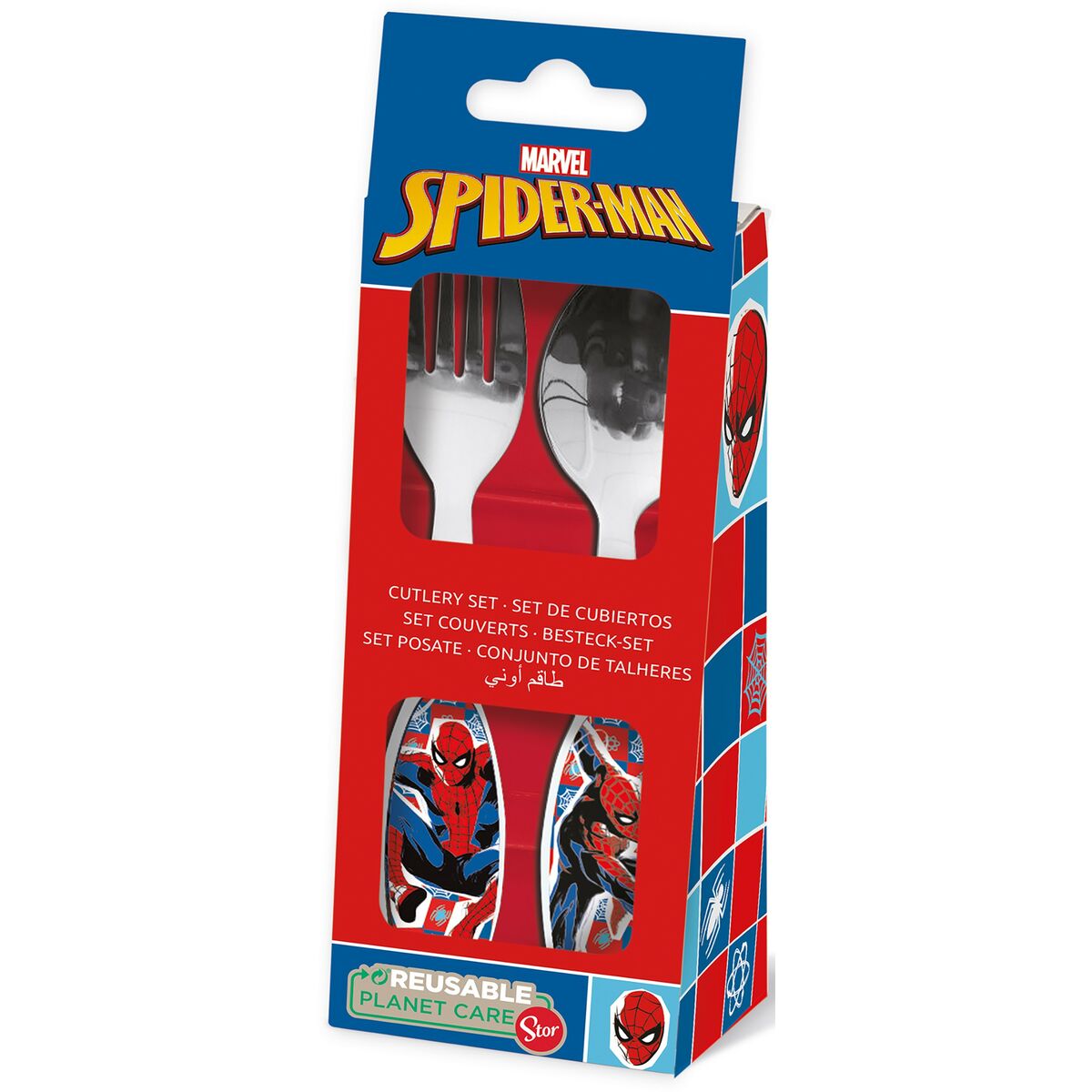 Bestick-set Spider-Man CZ11342 Rostfritt stål Multicolour 2 Delar