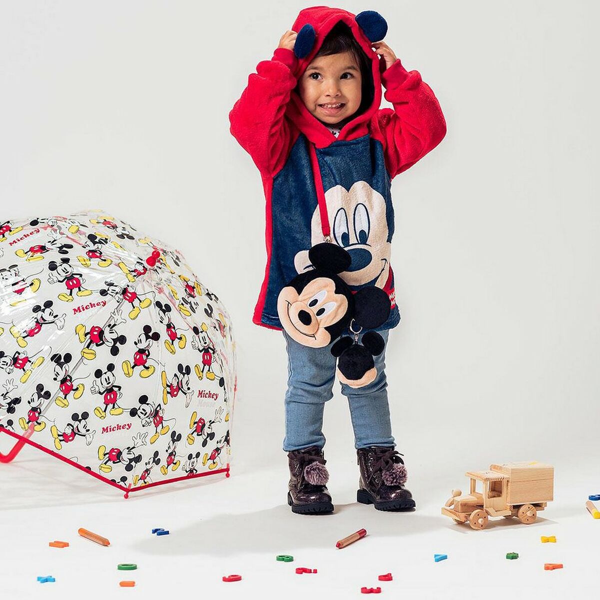 Axelväska 3D Mickey Mouse Svart - 3