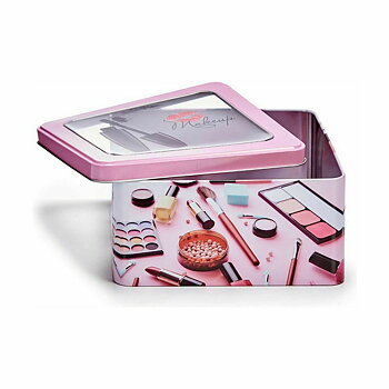 Förvaringslåda Smink Rosa Tenn 18 x 8,5 x 18 cm (18 antal)