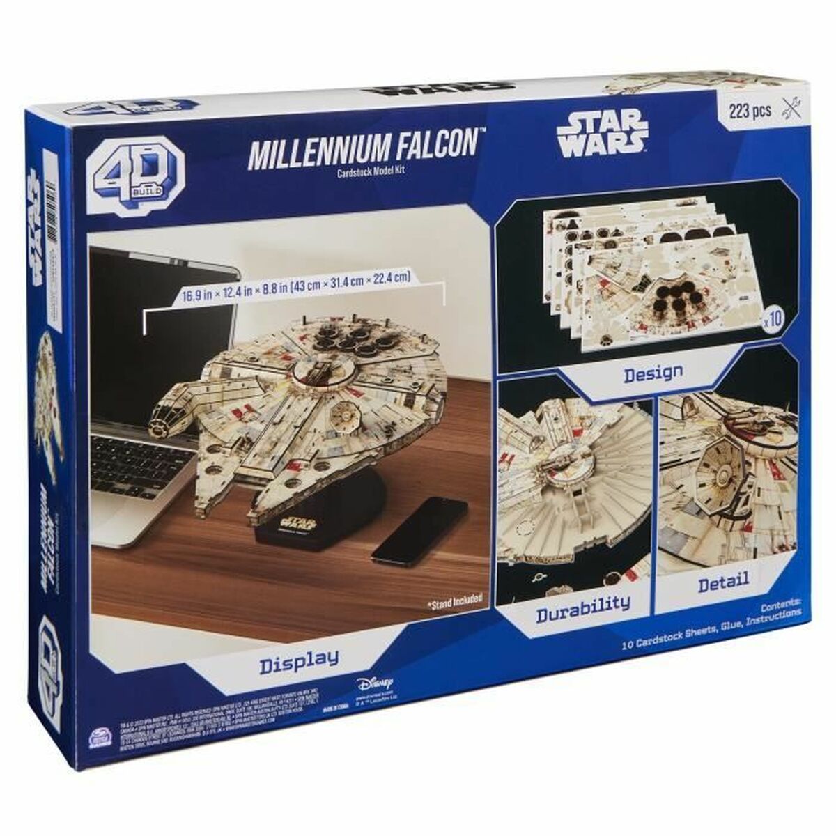 Byggsats Star Wars Millennium Falcon 223 piezas 43 x 31,4 x 22,4 cm Grå Multicolour - 12