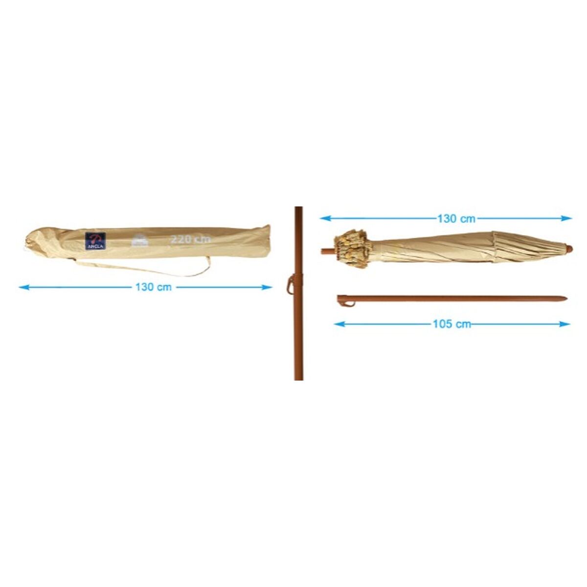 Naperny? Beige 220 cm UPF 50+ - 3