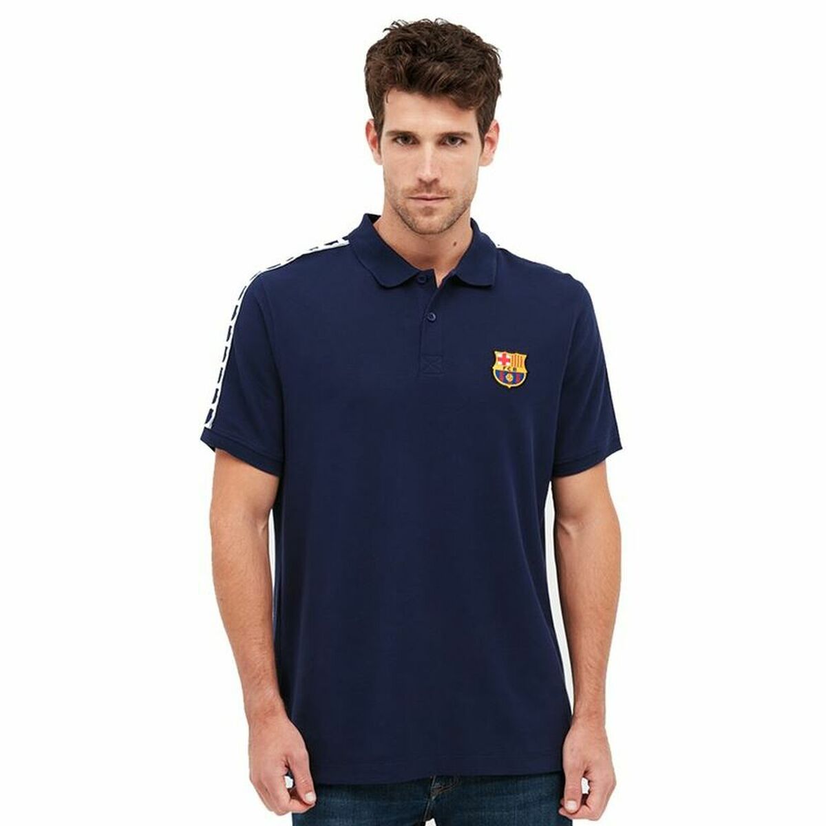 Polotröja kortärmad Herr F.C. Barcelona Marinblå - 2