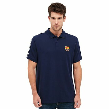 Polotröja kortärmad Herr F.C. Barcelona Marinblå