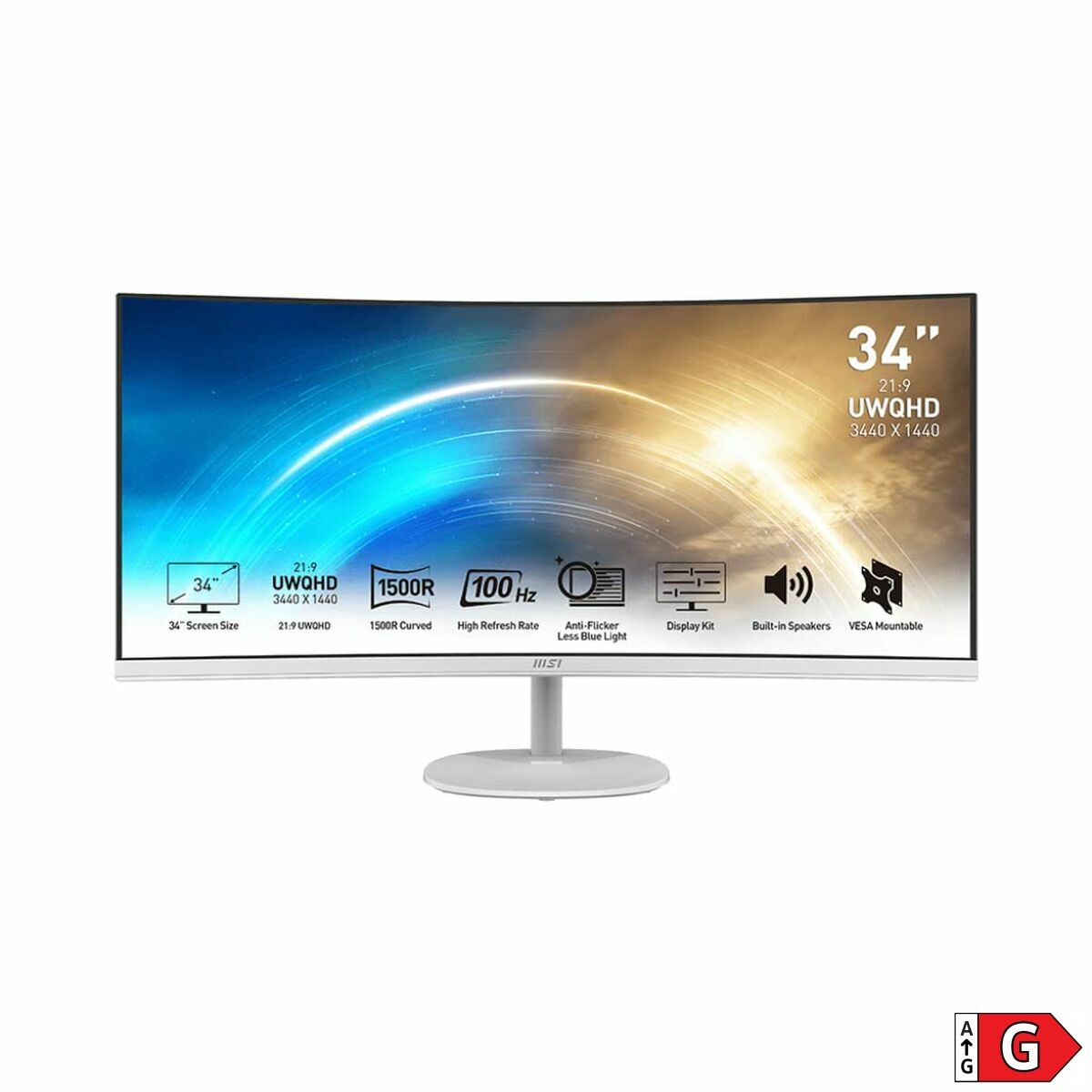 Monitor MSI PRO MP341CQW Vit 34" 100 Hz - 2