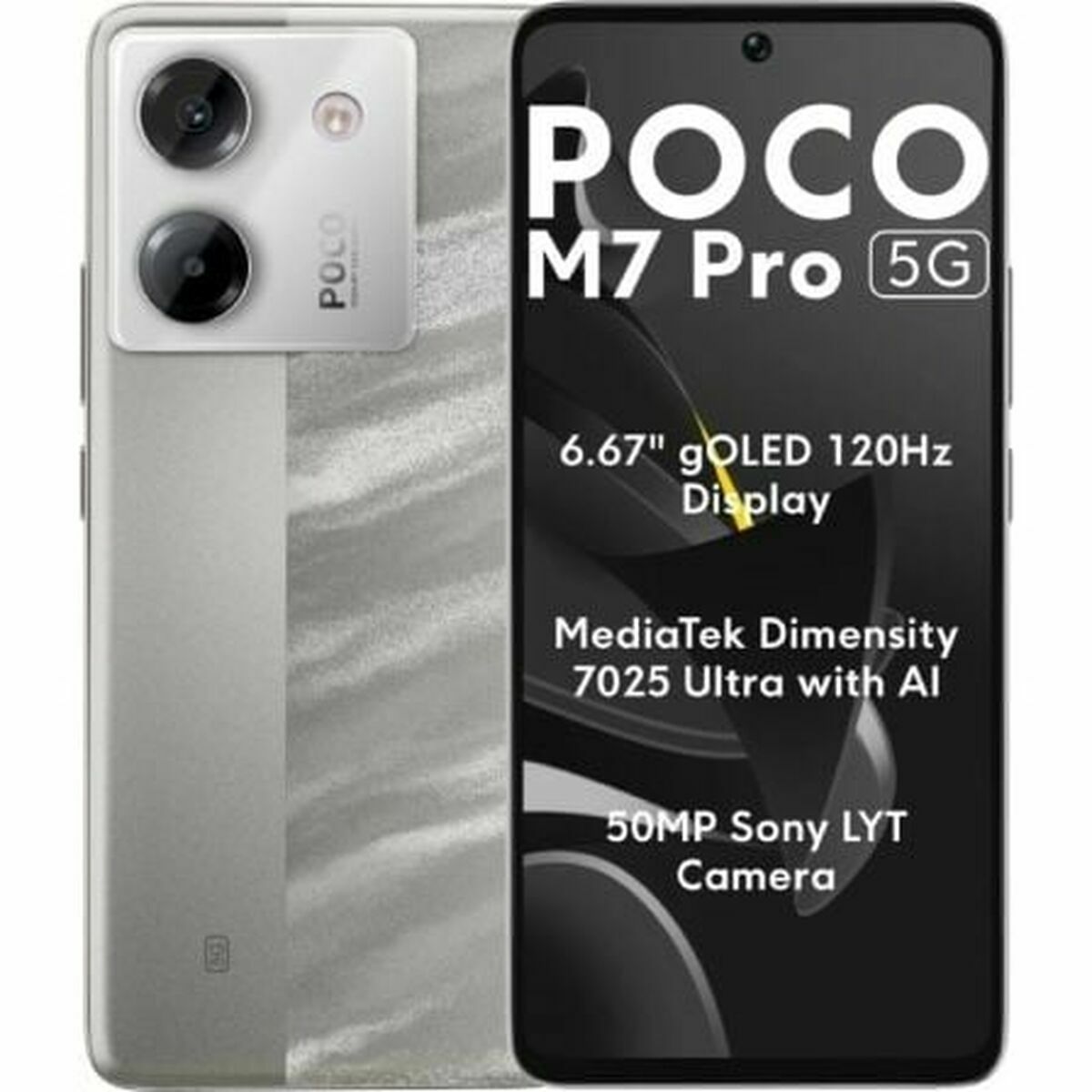 Smartphone Xiaomi POCO M7P 5G 8-256 SV Octa Core 8 GB RAM 256 GB Silvrig 6,67"