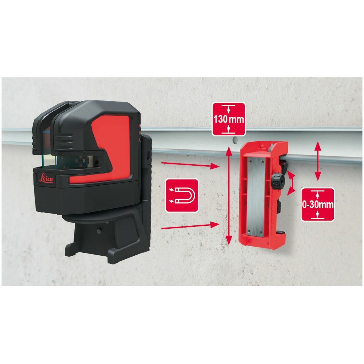 Stöd för lasernivå Leica Geosystems UAL 130 Linjelaser nivå - 3