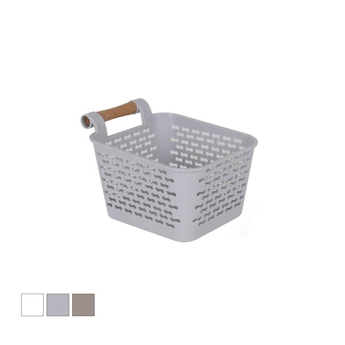 Multifunktionell korg Confortime Plast Med handtag Trä 13 x 11 x 8 cm (36 antal) - 8