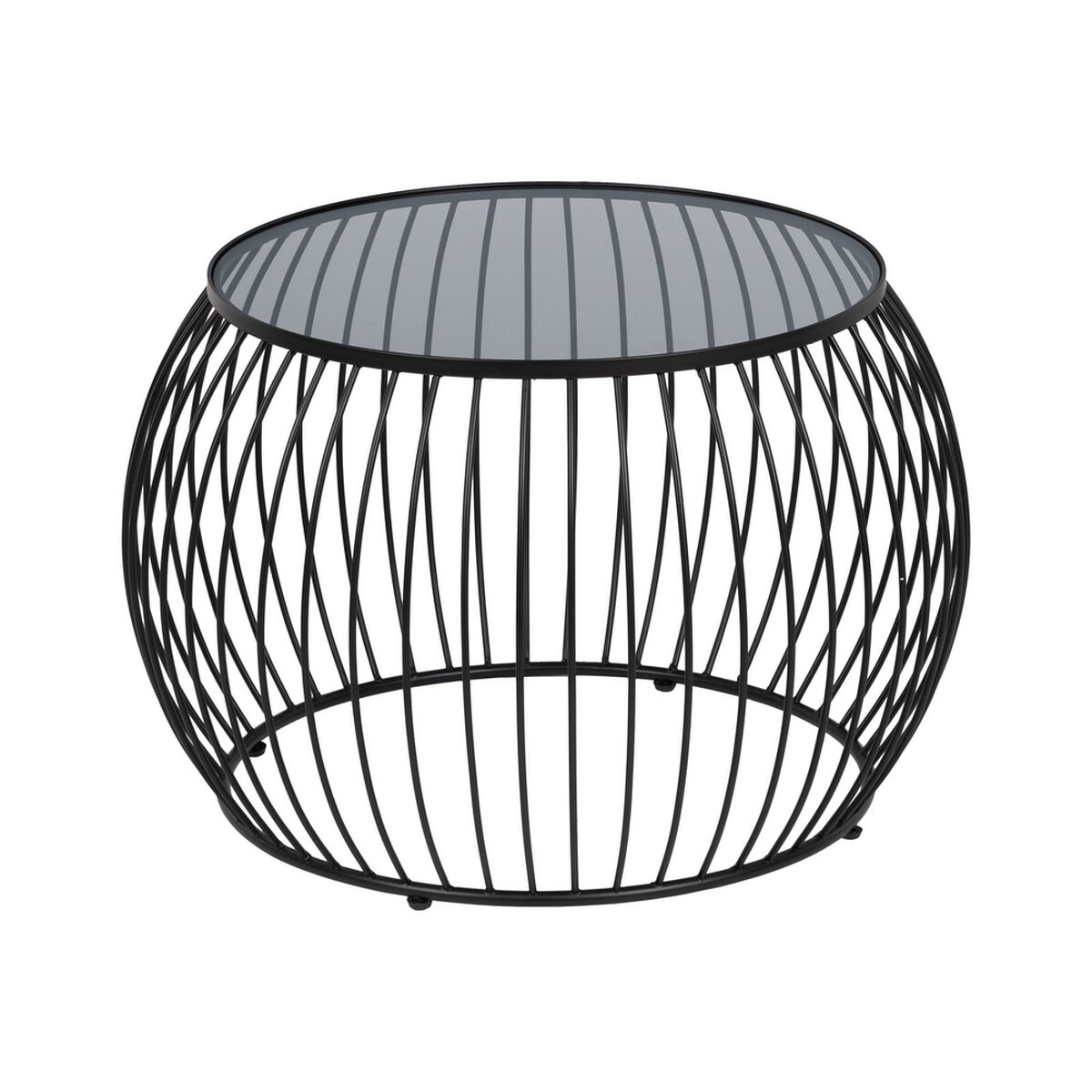 Soffbord Svart Glas Järn 89 X 80 X 51 CM (2 antal) - 5