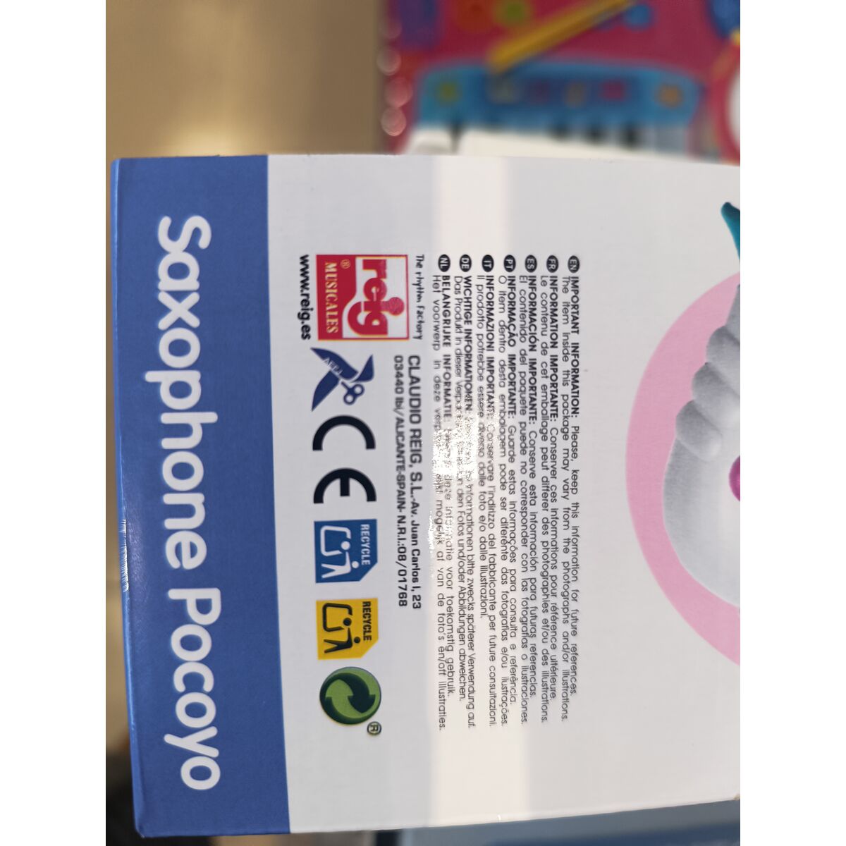 Saxofon med 4 toner Pocoyo   Med fodral Musikalisk Leksak - 6