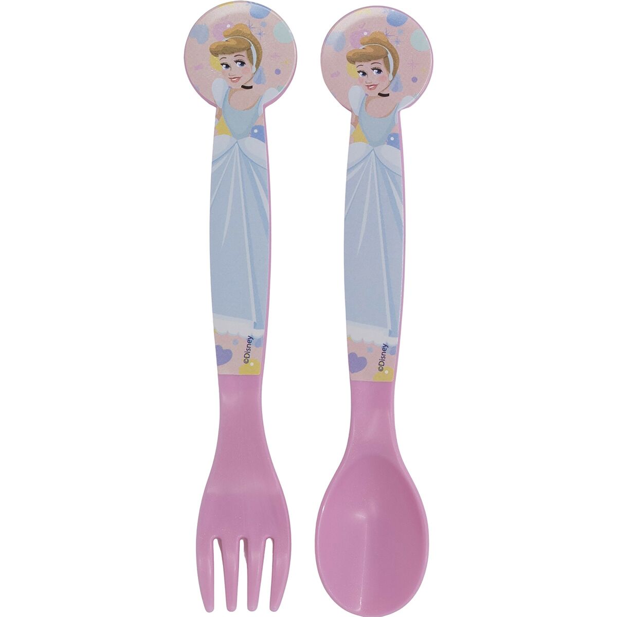 Bestick-set Disney Princess CZ11398 Rosa Plast 2 Delar - 2