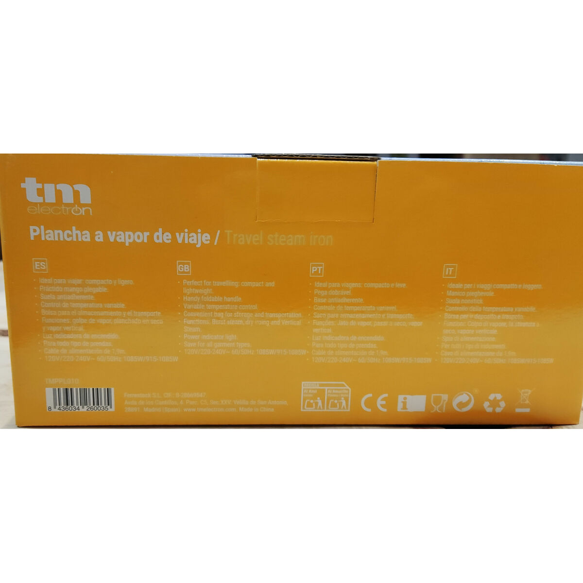 Ångstrykjärn TM Electron Blå 1085 W (Resa) - 14
