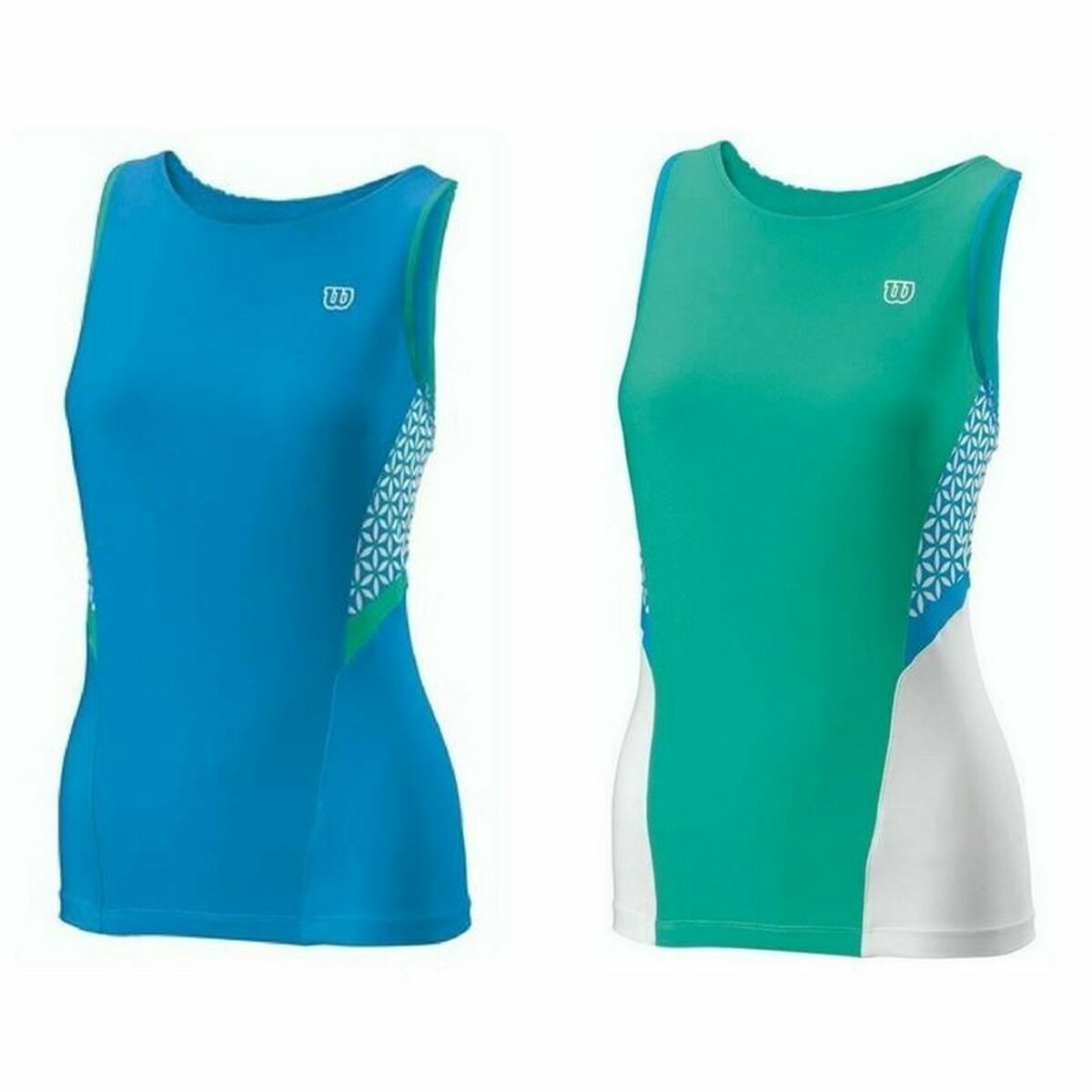 Tanktop, Dam Wilson Glamour Grön Vändbar Tennis Blå - 5